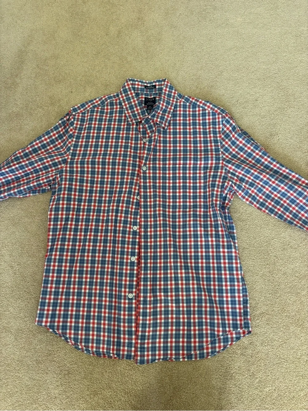 J. Crew Plaid Button-Down Shirt - Red & Blue